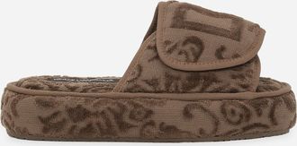 Dolce & Gabbana Terry Cotton Plateau Slippes - Platform Slip-ons Multicolor Xl