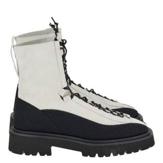 Ferragamo Atlante Hybrid Combat Boots, Size 9