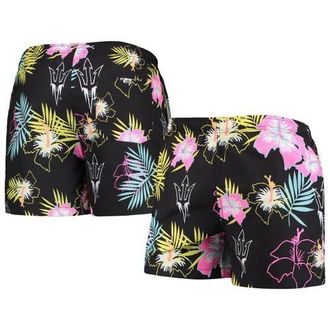 Foco Mens FOCO Black Arizona State Sun Devils Neon Floral Swim Trunks at Nordstrom, Size Large