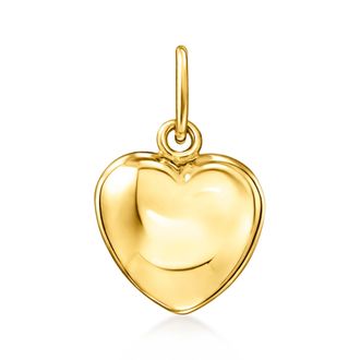 Ross-Simons 14kt Yellow Gold Puffed Heart Pendant