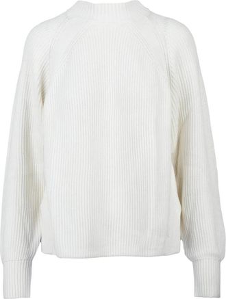 Calvin Klein Jeans Maglione in cotone - Dames - Ronde hals truien - Wit - S - Katoen - Truien & Vesten