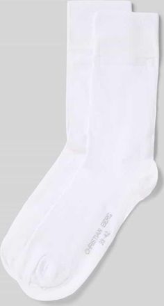 Christian Berg Socken mit geripptem Abschluss im 2er-Pack in Weiss, Größe 39/42