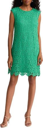 Jones New York Floral Lace Shift Dress in Kelly at Nordstrom, Size X-Large