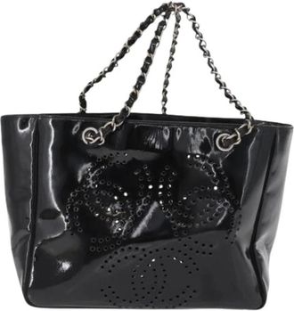 Chanel Pre-owned Vintage Tote Bag - Dames - Vintage Shopper - Zwart - ONE Size - Leer - Vintage