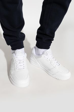 Emporio Armani Sports Shoes With Logo, Mens, White
