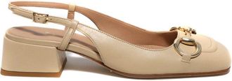Chantal Slingback In Soft Beige Leather