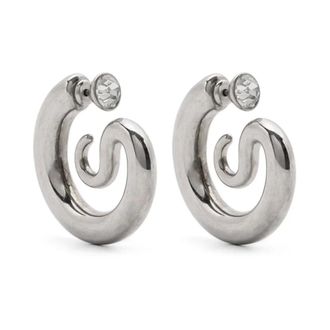 Panconesi Accessoires, Dames, Grijs, ONE Size, Serpent Hoops Oorbellen