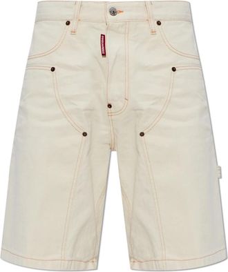 Dsquared2 Cargo Denim Shorts - Heren - Denim shorts - Beige - M - Denim - Korte Broeken