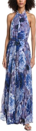 Julia Jordan Pleated Chiffon Maxi Dress