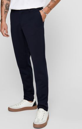 Only & Sons Chinos ONLY & SONS ONSMARK SLIM GW 0209 PANT NOOS, Herren, Gr. 28, L&auml;nge 30, blau (night sky), Web, Obermaterial: 76% Polyester, 20% Viskose, 4% Elast