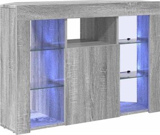 vidaXL Corner LED TV Cabinet Wall-mounted Grey Sonoma 106 x 40 x 68 cm vidaXL