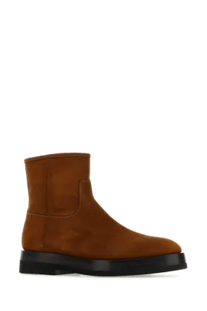 Santoni Mens Caramel Suede Ankle Boots M40 Stivali