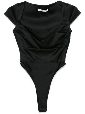 Viktor & Rolf sweetheart pleat-detailing bodysuit - women - Acetate/Polyamide/Elastane - S - Black