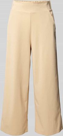 Soyaconcept Wide Leg Stoffhose mit verk&uuml;rztem Schnitt Modell Siham in Beige, Gr&ouml;&szlig;e S