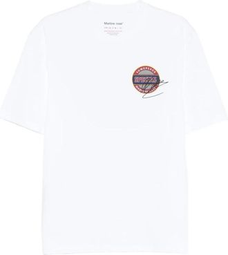 Martine Rose T-shirt met grafische print en ronde hals - Heren - T-shirts - Wit - L - Tops