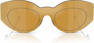 Versace Brown Mirror Gold Shield Ladies Sunglasses VE2276 10027P 144