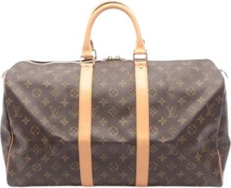Louis Vuitton Pre-owned Boston Bag - unisex - Vintage Weekendtas - Bruin - ONE Size - Leer - Vintage