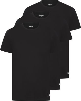 G-Star T-Shirt G-STAR COVE, T-SHIRTS 3 PACK CREW, Herren, Gr. XXL, schwarz, Jersey, Obermaterial: 50% Baumwolle, 45% Modal, 5% Elasthan, unifarben, regular f