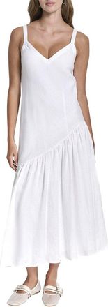 DKNY Shirred Linen Dress
