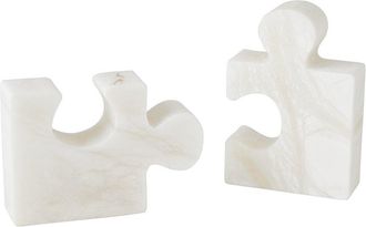 Global Views Set Of 2 Jigsaw Bookends