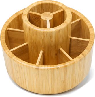 OEM Caja De Almacenamiento De Bamb&uacute; Para Bol&iacute;grafos, Caja De Almacenamiento Giratoria De 360&deg; Para Material Art&iacute;stico, Caja De Almacenamiento De Escritori