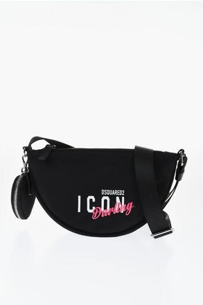 Dsquared2 Fabric Shoulder Bag ICON With Heart-Shaped Pendant size One Size