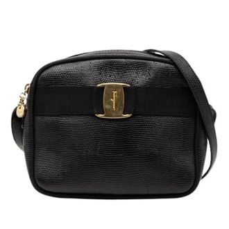 Ferragamo Pre-owned Cross Body Bags, female, Black, Size: ONE SIZE Pre-owned Crossbody Bag