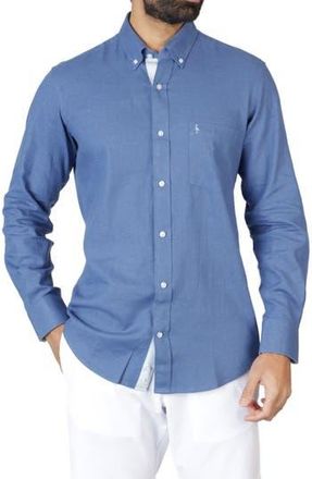 Tailorbyrd Linen Blend Shirt in Denim at Nordstrom Rack, Size Medium
