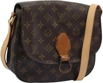 Louis Vuitton Tweedehands Canvas Louis Vuitton tassen - Dames - Vintage Schoudertas - Bruin - ONE Size - Leer - Vintage