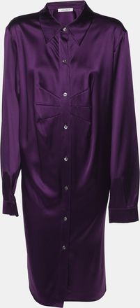 Marina Rinaldi Purple Stretch Silk Long Sleeve Long Shirt
