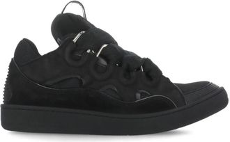 Lanvin Leren Curb Sneakers - Heren - Sneakers - Zwart - 44 EU - Leer - Schoenen