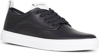 Givenchy Mens Black Calf Leather New City Sneakers Trainers