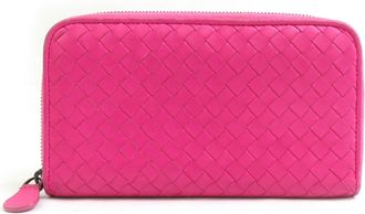 Bottega Veneta Pink Intrecciato Long Wallet (Bi-Fold) (Pre-Owned)