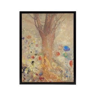 Artery8 Odilon Redon The Buddha Premium Framed Canvas Wall Art Print in Beige | Size: W24 x H32