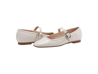 Marc Fisher Mlgarissa Womens Flat Shoes Ivory Leather : 8.5 M
