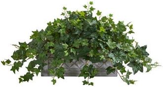 Nearly Natural Puff Ivy Artificial Plant in Stone Planter in Red at Nordstrom
