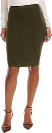 Minnie Rose Ottoman Cashmere-Blend Pencil Skirt