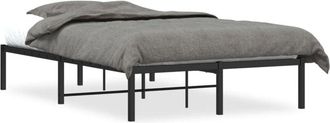 vidaXL Metal Bed Frame without Mattress Black 120x200cm vidaXL