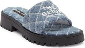 Marc Jacobs Quilted Denim Slide Sandal in Light Wash Indigo at Nordstrom Rack, Size 6Us / 36Eu