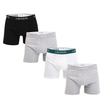 Lacoste Katoenen stretch boxershorts heren (3-pack) (Zwart/Grijs/Wit)