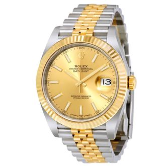 Rolex Datejust Champagne Dial Steel and 18K Yellow Gold Jubilee Mens Watch 126333CSJ