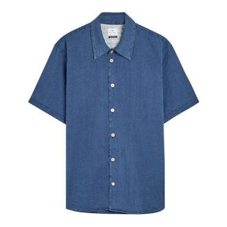 Paul Smith Short-sleeve shirt - Heren - Korte mouwen Overhemden - Blauw - L - Overhemden
