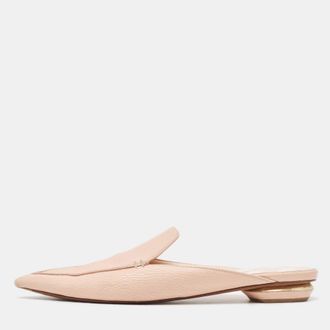 Nicholas Kirkwood Pink Leather Beya Flat Mules