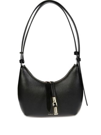 Furla zip goccia shoulder bag - women - Leather - One Size - Black
