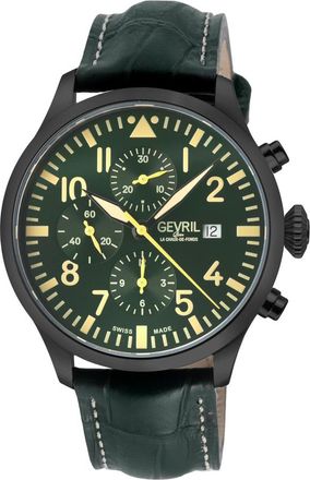 Gevril Group Vaughn Chronograph Automatic Green Dial Mens Watch 47104