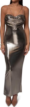 JLUXLABEL Visions of You Sleeveless Maxi Dress in Gold at Nordstrom, Size X-Small