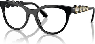 Swarovski 54mm Round optical glasses in Black at Nordstrom