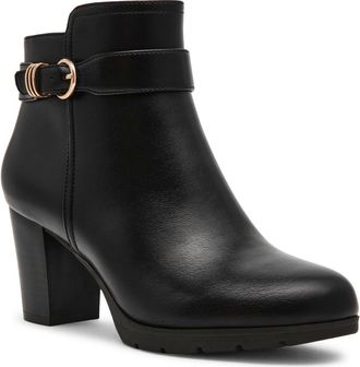 Anne Klein Rumor Platform Bootie in Black Smooth at Nordstrom Rack, Size 10