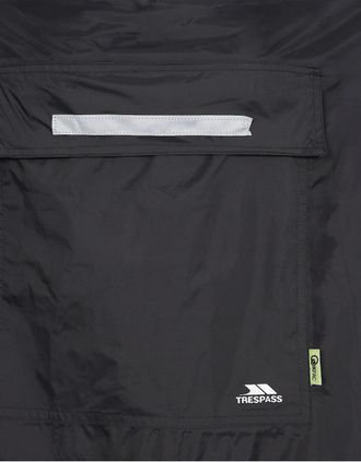 Trespass Mens Trespass Qikpac Unisex Hooded Waterproof Packaway Poncho - Black - Size: 38/Regular