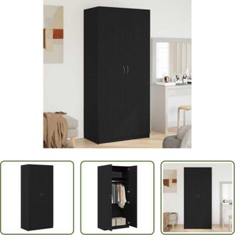 vidaXL Armadio in legno - Guardaroba Rovere Nero 90 x 52 x 200 cm Legno multistrato
